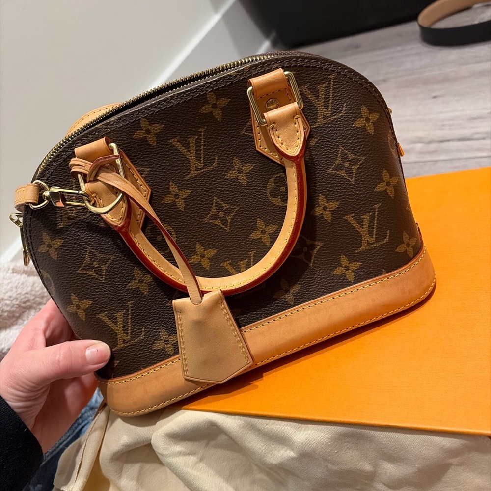 Louis Vuitton Brown and Tan Monogram Crossbody Bag